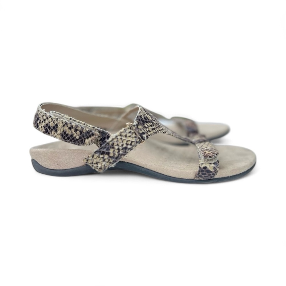 Vionic Snakeskin Strappy Sandals Size 6